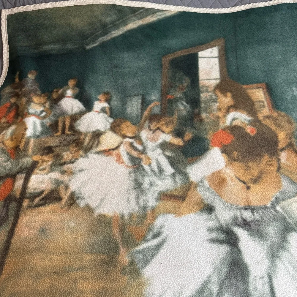 Degas The Dance Class Ballet Dancers Vintage‎ Fleece Throw Blanket